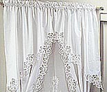 window curtains, windows swags, lace curtains.