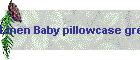 Linen Baby pillowcase green dots