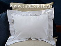 baby pillow sham, baby pillow with polka dots, blue polka dots pillows.